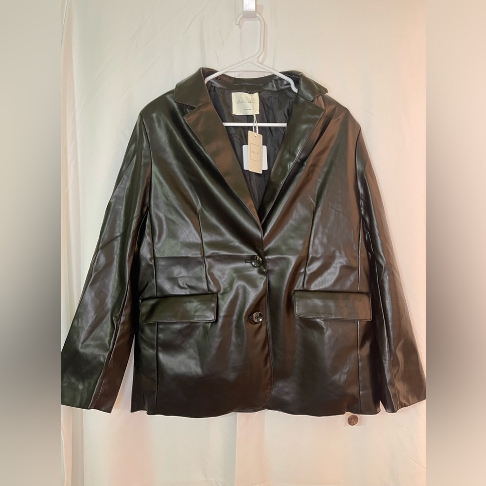 NWT Faux leather jacket